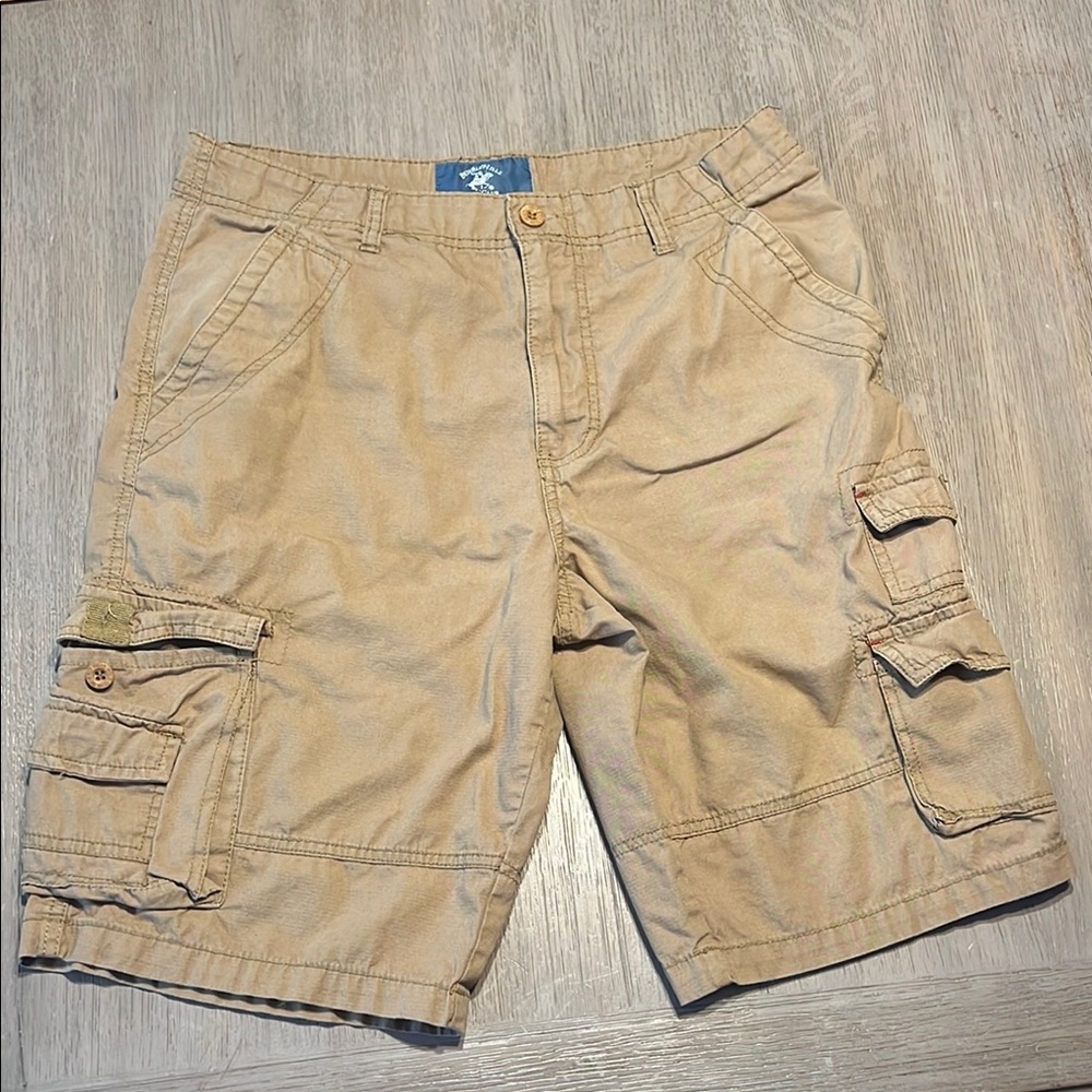Beverly Hills Polo Club Men's Beige Cargo Shorts